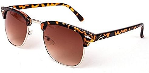 Retro Clubmaster Sunglasses Shades Hipster Style (Tortoise Shell)