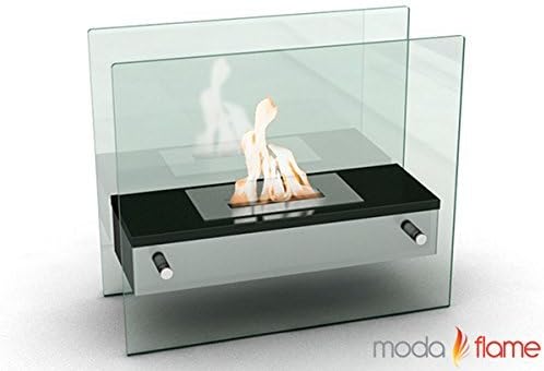 Moda Flame Naples H Tabletop Firepit Bio Ethanol Ventless Fireplace Black by Moda Flame