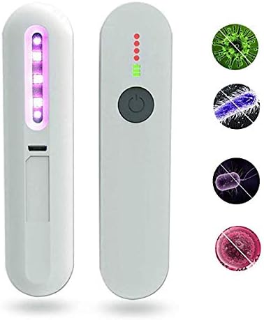 Youfen UV Light Sterilizer Portable Sanitizer Light Sanitizer Wand, Mini LED UV-C Disinfection Lamp Handheld Portable UV Germicidal Lamp Anti-Bacterial Rate 99% for Car School Pet