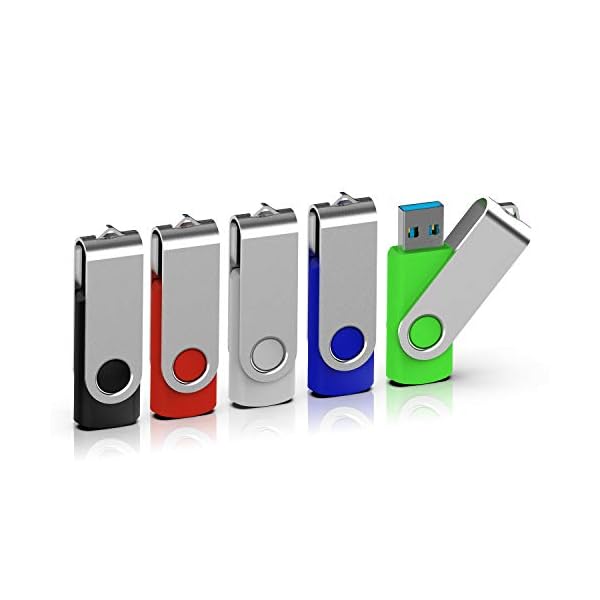 TOPESEL USB Stick 32GB 5 Stück Memory Sticks USB 3.0 Speicherstick USB Flash Laufwerk Flash Drive 360° Drehbar Design…