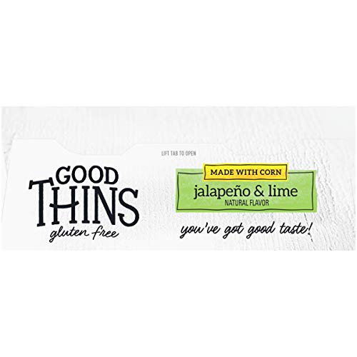 GOOD THINS JALAPEÑO & LIME CORN & RICE SNACKS GLUTEN FREE CRACKERS, 3.5 OZ
