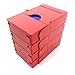 Jannersten Bid Buddy (Red) - Set of 4 Bridge Bidding Boxes with Cards + 200 Contract Bridge Score Sheets