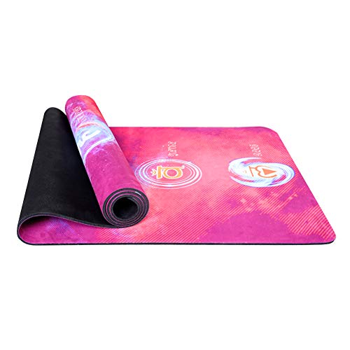 Umineux Yoga Mat - Eco Friendly Extra Thick 5mm Yoga Mat, Non Slip Natural Suede 2-in-1 Mat&Towel, Premium Print Exercise Fitness Mat with Carrying Strap&Bag for All Types of Yoga