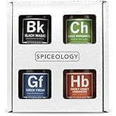 Spiceology - 4-Pack Signature Series - Smoky Honey Habanero, Chile Margarita, Greek Freak, and Black Magic - Grilling Spices - BBQ Rubs Gift Sets - Spices and Seasonings Set