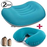 OLUNNA Camping Pillow Inflatable Travel with Neck Pillow U-Shaped, Ultralight Hiking Pillow Compressible, Compact, Comfortable, Ergonomic Pillow Camping, Backpacking, Airplanes Road Trips