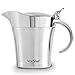 VonShef Double Wall Insulated Gravy Boat and Sauce Jug with Hinged Lid, Stainless Steel, 17 Oz 500ml Capacity