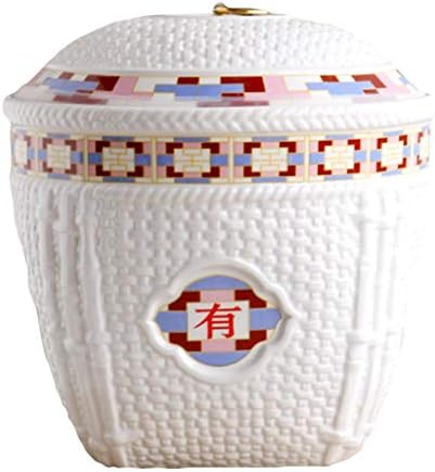 食品保存容器 キッチン 蓋付き 大型 気密 シリアルディスペンサー セラミックジャー 収納 5l 素朴なホームデコレーション パントリー整理 ふるさと割 ホワイト コーヒーキャニスター