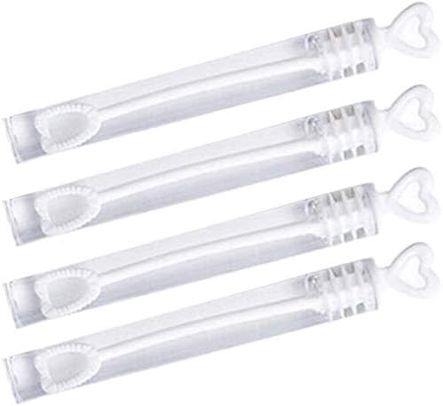 SHATCHI Wedding Wand Heart Clear Tube Bubble Favours Table Decoration Party Accessories Non-Toxic, (1pc-144pcs), 24pcs - Image 3