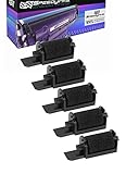 Speedy Inks Compatible Ink Roller Replacement for Casio IR-40 |CP-16 (Black, 5-Pack)