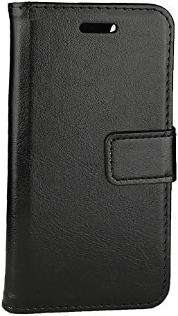 PU Leather Stand Design Wallet Case ID & Credit Card Holder Flip Cover for Apple iPhone 7 (4.7 Inch) with RFID Credit Card Sleeve (Black)