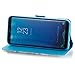 Firefish Galaxy S8 Wallet Case, TPU [Slim Fit] Magnetic Closure Case Folio Flip Kickstand Card Slots Holder Cover[Wrist Strap] Cash Full-Body Protective Cover for Samsung Galaxy S8 (5.8 Inch)-Leaves