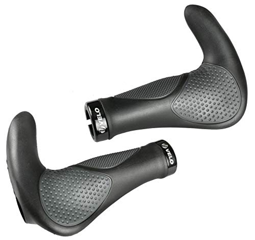 VELO VLG-1185AD3 138mm MTB Bike Bicycle Grips Handlebar with Bar-end