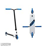 Lucky Crew Complete Pro Stunt Scooter, White/Cyan