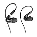 Granvela A8 Dual Driver in-Ear Monitor Earphones,Wired Stereo Sport Earbuds with Mic and Noise-isolating Earphones, Dynamic Crystal Clear Sound, Comfort-Fit for Running, Workout, Gym (Black)
