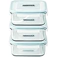 Glasslock Square Glass Food-Storage Container with Locking Lids Microwave Safe17oz/490ml 6pc Set