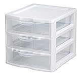 STERILITE 3 Drawer Mini Unit 20738006, Clear (Kitchen)