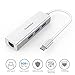 DeepDream Type C Adapter to RJ45 Gigabit Ethernet with 3 Ports USB 3.0 Hub for Macbook, Surface Pro, Notebook, USB Flash Drives, Desktop PC