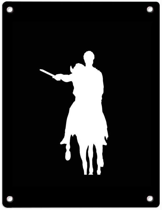 HOOSUNFlagrbfa Tin Sign Metal Vintage Wall Decor Art Plaque Souvenir Home Bar Cafe Bar 12 X 8 Inches [Dash Fighting Rider Soldier Warrior]