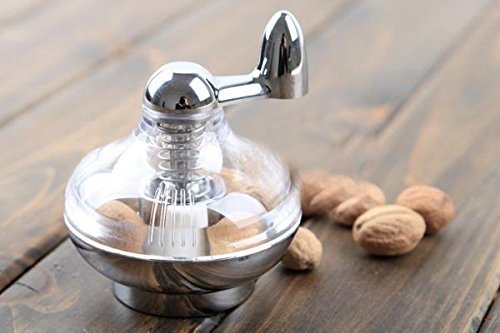 Nutmeg Grinder, Valonee Rotary Manual Spice Mill Grinding Bottle/Acrylic and Stainless Steel Spice Grinder
