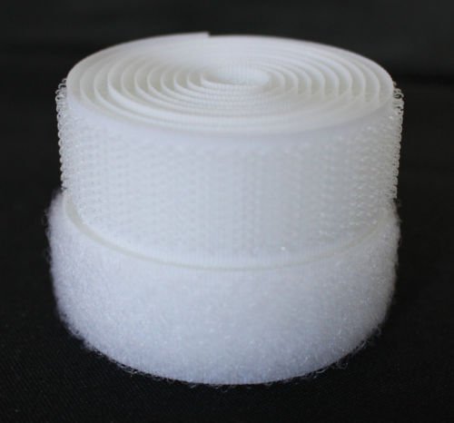 White 20mm Sew-on Hook & Loop tape Alfatex® Brand supplied by the Velcro Companies - various lengths (2m)