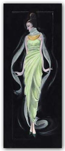 Yasmine in Green by Julia Hawkins~Lady Fashion UNFRAMED Art Print