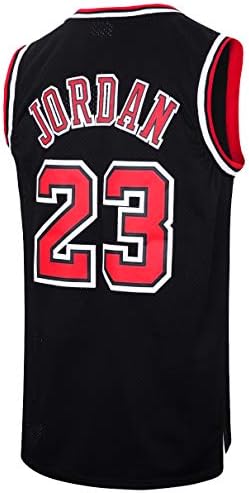 RAAVIN Legend Mens #23 Basketball Jersey Retro Athletics Jersey Red White Black/Strip S-XXXL