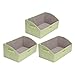 StorageWorks Storage Bins, Fabric Storage Baskets, Foldable Closet Organizer Trapezoid Storage Box, Bamboo Style, Green, EX-Jumbo, 3-Pack