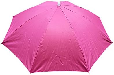 Quistal Foldable Multicolour Novelty Umbrella Sun Hat Golf Fishing Camping Fancy Dress Sun Rain Protection Headgear