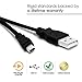 GearIT 2-Pack USB 2.0 Type A to Mini-B Cable (1 Foot / 0.3 Meters) Hi-Speed Mini USB Cable for Smartphones, Tablets, Digital Cameras, MP3 Players, GPS, Portable Hard Drive, Black