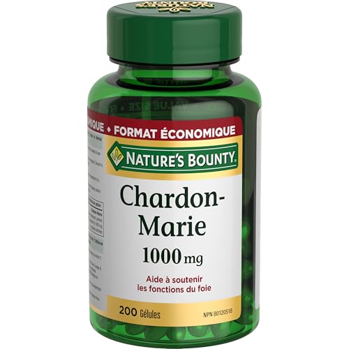 NATURE'S BOUNTY Milk Thistle, 1000 mg, Helps Support Liver Function, 200 Softgels, 229 g