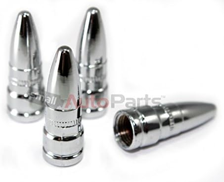 C Accessories Chrome Abs Bullet Spike Tire Valve Stem Caps