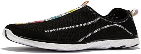 FENGDA Men&amp;Women's Breathable Mesh Casual Outdoor Beach Water Shoes (Black EU42)