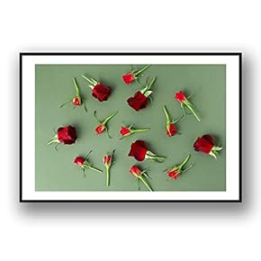 Framed Canvas Wall Art for Living Room, Bedroom Rose Flowers Canvas Prints for Modern Home Decoration Ready to Hang - 16"x24" inches