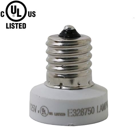 YI Lighting Intermediate Screw E17 to E12 Candle Candelabra Base Adapter Converter (Pack of 12)