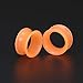 ZS 9 Pair Silicone Flexible Thin Ear Plugs Tunnels Double Flared Expander Ear Gauges Piercing (Gauge=1/2