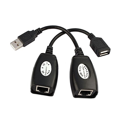 USB Over RJ45 Ethernet LAN Cat5e/6 Cable Extension Extender Adapter Set