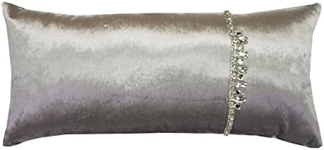 KYLIE MINOGUE OPHELIA DOVE DIAMANTE VELVET 25X50CM FILLED CUSHION