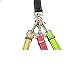 3 Way Dog Leash Reflective Adjustable Coupler No Tangle Detachable 3 in 1 Multiple Dog Leash with Soft Padded Handle for 1 2 3 Dog Pet Cat Puppy Walking Training (3 Way Multi-Color)