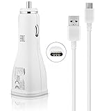 Samsung Galaxy Note 8 Adaptive Fast Charger Type C Cable Kit! [1 Car Charger + 4 FT Type C USB Cable] Adaptive Fast Charging uses dual voltages for up to 50% faster charging! - Bulk Packaging
