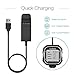 TUSITA Charger Compatible with Garmin Edge 20 / Edge 25 GPS - USB Charging Cable Clip Cradle 100cm - Bike Computer Accessories