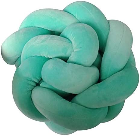 Augneveres Handmade Knotted Braided Crib Bumper, Cot Bumper Knot Pillow Cushion Bed Sleep Bumper, Nordic Baby's Room And Nursery Decoration 1M/2M