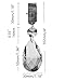 Hyamass 8pcs Metal Clip Crystal Glass Teardrop Prisms Pendant Tablecloth Weights