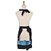 FirstKitchen Flower Aprons for Women, Cotton Women's Apron, Cooking kitchen or Barbecue Apron Chef Bib with Pocket