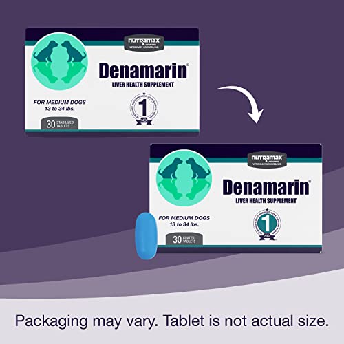 Nutramax Denamarin Liver Health Supplement for Medium Dogs With S