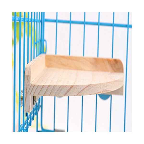 MQUPIN - Trespolo in legno per uccelli piccoli, per parrocchetti, cocorite, pappagallini, adatta anche per criceti…