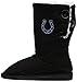 FOCO NFL Football Ladies Knit High End Button Boot Slippers - Black