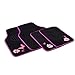 CAR PASS Embroidery Butterfly and Flower Car Floor Mats, Purple Car Floor Mats, Universal Fit 95% Automotive,SUVS,Sedan,Vans,for Women,Girly,Set of 4(Black with Purple)