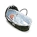 Badger Basket Moses Basket with Hood and Bedding, Espresso/Blue Gingham