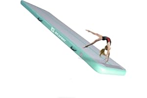 AKSPORT Gymnastics Air Mat Tumble Track Tumbling Mat Inflatable Floor Mats with Air Pump for Home Use/Tumble/Gym/Training/Cheerleading/Parkour/Beach/Park/Water