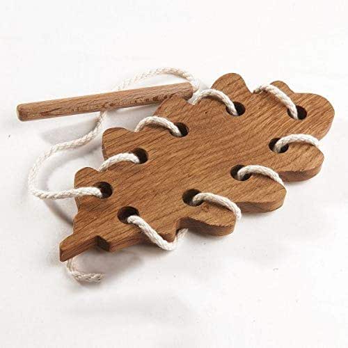 wooden lacing toy
